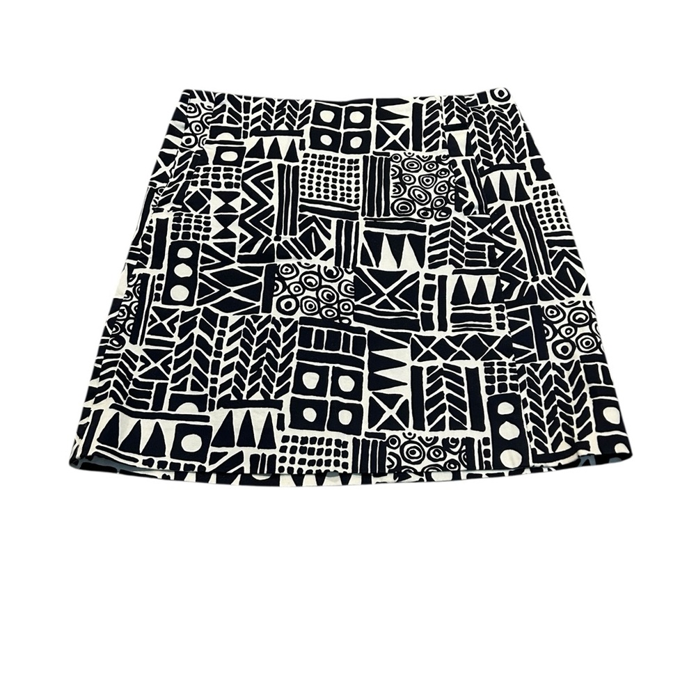 J. CREW black and white geometric skirt